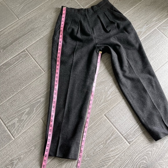 DONNA KARAN NEW YORK High Waist Pintuck 100% Cashmere Pants Size 6 - Picture 7 of 9